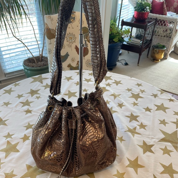 NAN metallic snakeskin hobo bag. PT - Picture 3 of 11